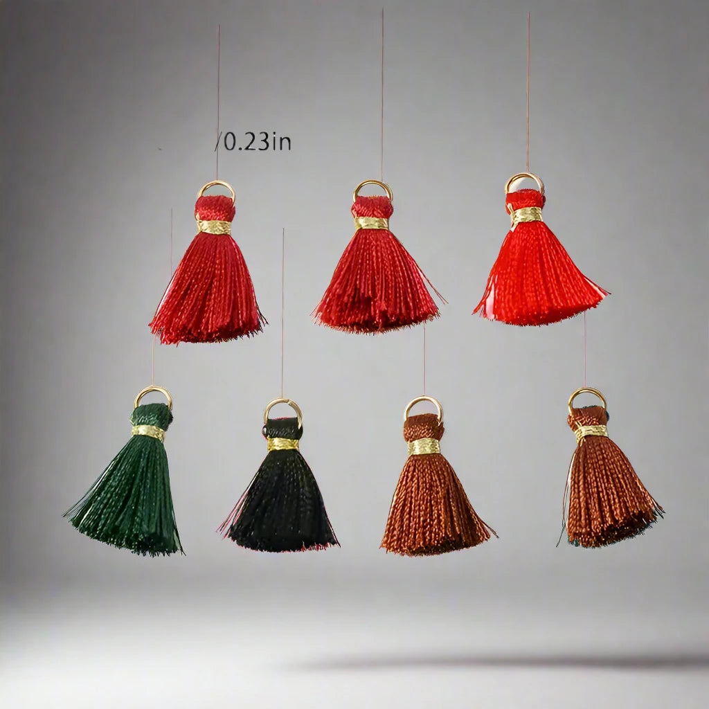 Mini Tassel Charms with Gold Accent - Artist Corners