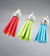 Faux Suede Tassels with Silver Cap - Artist Corners