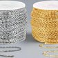 Delicate Gold/Silver-Plated Fine Link Chain Roll – Perfect for Jewelry Making - Artist Corners