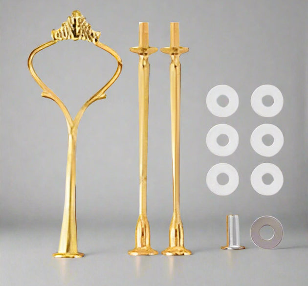 Gold-Plated Cake Stand Hardware Set - Artist Corners