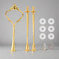 Gold-Plated Cake Stand Hardware Set - Artist Corners