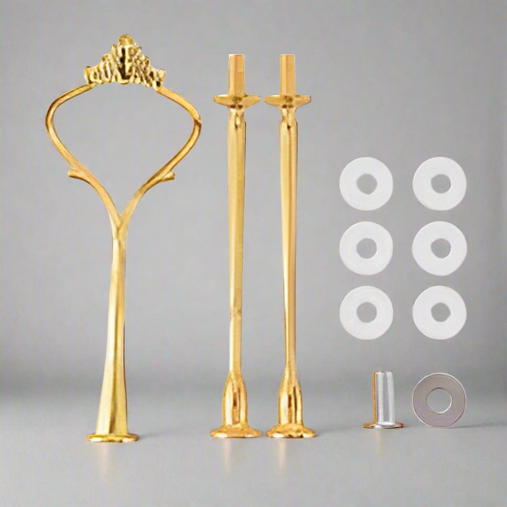 Gold-Plated Cake Stand Hardware Set - Artist Corners