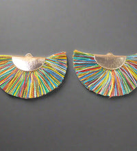 Colorful Fan-Shaped Fringe Tassels with Metal Cap - Artist Corners