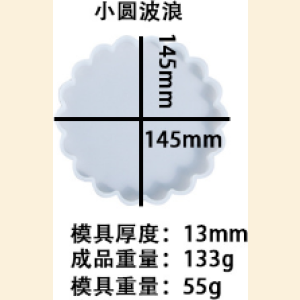 Small Round Wavy Edge Silicone Coaster C35