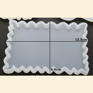 Wavy Edge Rectangular Tray Silicone Mold C36