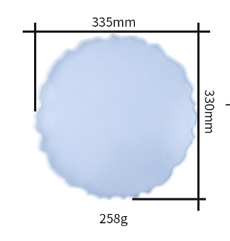 Large Wavy Edge Round Resin Tray Mold C29