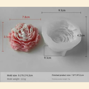 3D Peony Flower Silicone Mold D72
