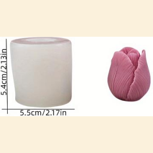 3D Tulip Bud Candle Silicone Mold CND27