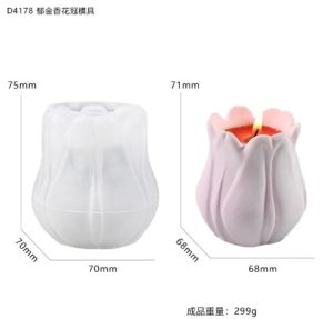 Tulip Crown Votive Silicone Mold D119