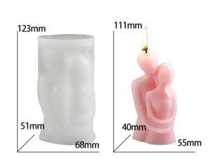 Affections Couple 3D Silicone Candle Mold CND3