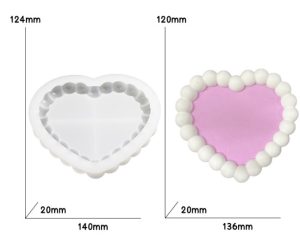 Bubble Heart Trinket Dish Silicone Mold D79-1
